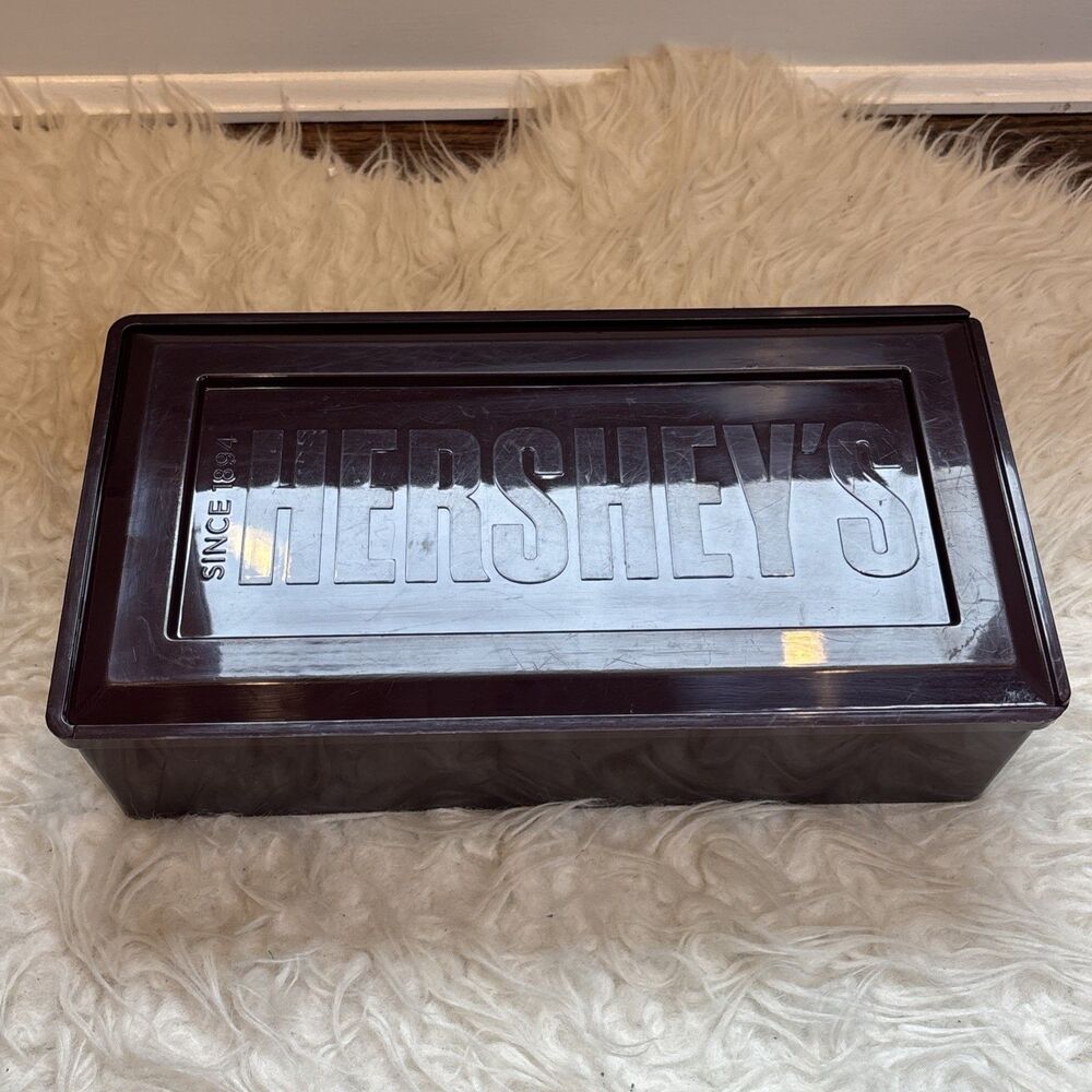 Vintage Hershey's S'mores Storage Box Plastic Brown Licensed 3 Compartments